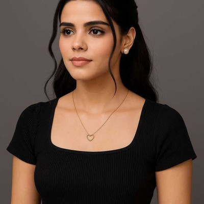 PAARO Stainless Steel Gold-plated Gold Jewellery Set(Pack of 1)