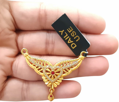 SAPNAPALACE Micro gold dimons mangalsutra pendant Gold-plated Brass Pendant