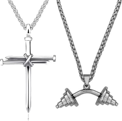 Shiv Jagdamba Titanium Stainless Steel Pendant Set