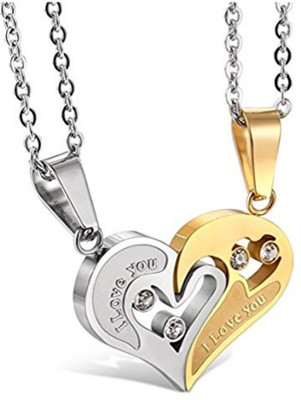University Trendz Stylish Pendant for Women & Girls II Stylish Daily Wear Pandent Gold-plated, Silver Cubic Zirconia Stainless Steel Pendant