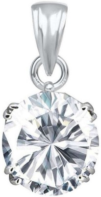 PTM Zircon (American Diamond) 10.25 Ratti or 9.50 Ct Men & Woman bis Hallmark 925 Sterling Silver Stone Pendant