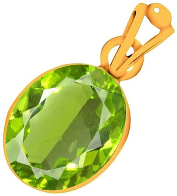 Chopra Gems Peridot Pendant Semi Precious Peridot stone Astrological Purpose for unisex Gold-plated Peridot Brass