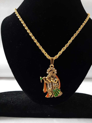 Armoise Trending Pendant locket & Stylish Locket Chain Gold-plated Alloy