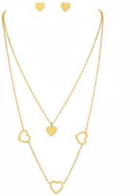 PARMONAS Stainless Steel Gold-plated Gold Jewellery Set(Pack of 1)