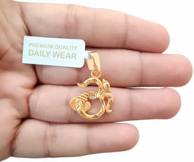 SAPNAPALACE OM ganesh gold pendant Gold-plated Brass Pendant