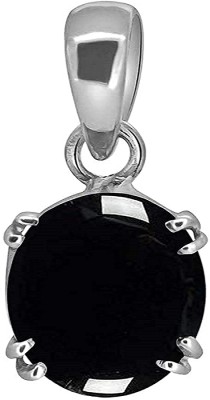 kirti sales 14.25 Ratti Black Sulemani Hakik Gemstone Pendant for Women's and Men's Silver Agate Brass Pendant