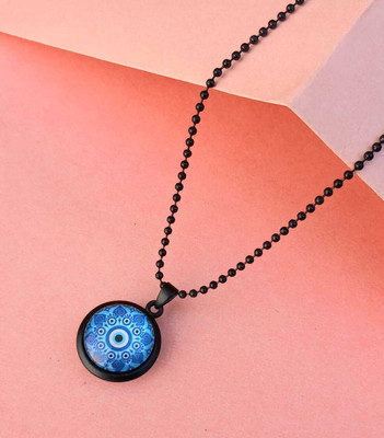 Lyzoo Evil Eye Pendant/Necklace Protect You From Harmful Energy and Negatives Silver Alloy Pendant