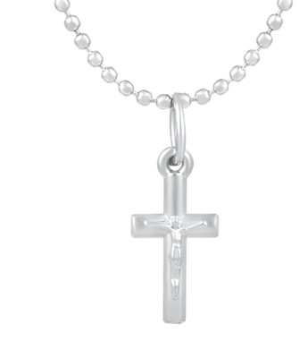 morir Silver Plated Mini Size Christian Religious Jesus Inri Crucifix Cross Pendant Silver Stainless Steel Pendant