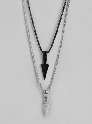 Harsh Enterprises Rhodium Stainless Steel Locket Set