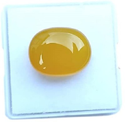 UROOH 8.25 Ratti Yellow Sulemani Hakik (Pack of 1) Gemstone Agate Haqiq Agate Alloy Pendant