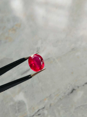 RJ BHASKAR Manik/Ruby Stone Loose Gemstone Rashi Ratna Ruby Stone Locket