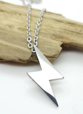 Animated F 886_RR JSE-SY-THUNDER Silver Stone Pendant Set