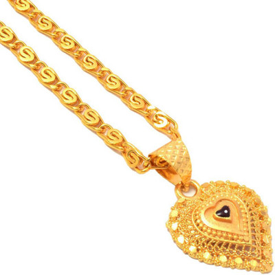 Jewar Mandi JewarHaat Gold Plated Locket/Pendant with Link Chain Gold-plated Brass Locket