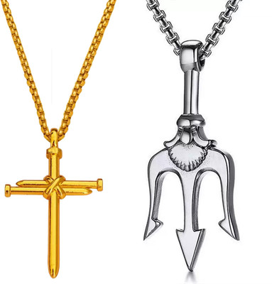 Shiv Jagdamba Titanium Stainless Steel Pendant Set