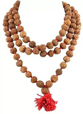 Jewelswonder Unique & Effective 5 Mukhi Rudraksha Jap Mala 108 + 1 Beads for Men & Women Wood