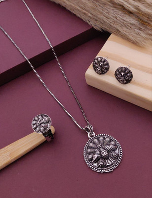 SHIVAY FASHION HUB Alloy Gold-plated Silver Jewellery Set(Pack of 1)