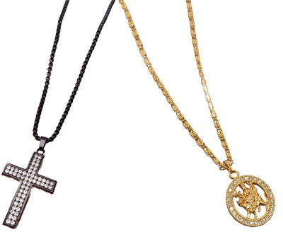HEM RUPA Exquisite Locket and Chain Designs for Men, Boys, Women and Girls Gold-plated Metal, Brass Locket Set