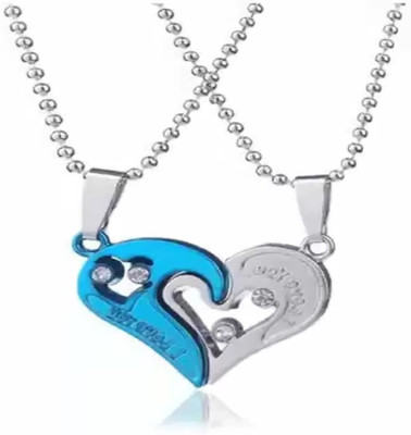 EndlessFashion F 310_JSE-rt-nila dil_211 Titanium Cubic Zirconia Stone Pendant Set