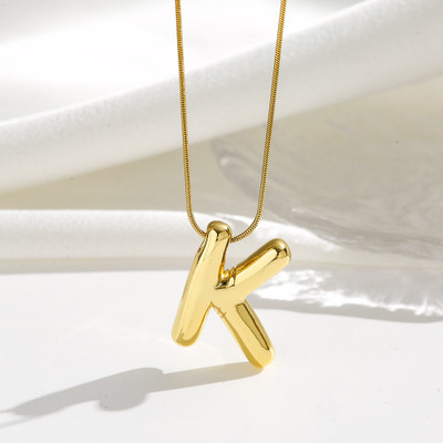 Divastri Alphabet K pendant for women anti tarnish necklace chain locket korean initial Gold-plated Alloy, Metal, Brass, Stainless Steel Pendant