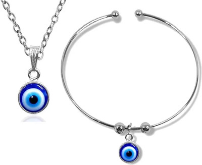 QNAM Silver Charm Bracelet(Pack of 2)