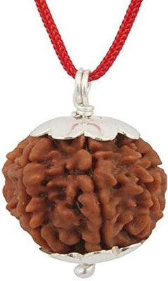 Fine Creation 7 Mukhi Rudraksha Seven face indonesia Rudraksha Pendant Silver Wood Pendant