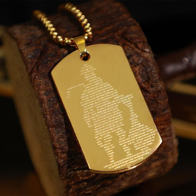 Rajwanti Collection Hanuman Chalisa Golden Locket for men, Locket for boys, Hanuman Bhakti Gold-plated Stainless Steel Locket