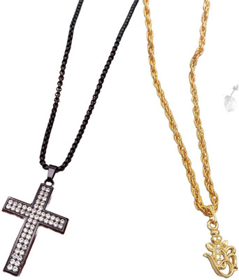 HEM RUPA Exquisite Locket and Chain Designs for Men, Boys, Women and Girls Gold-plated Metal, Brass Locket Set