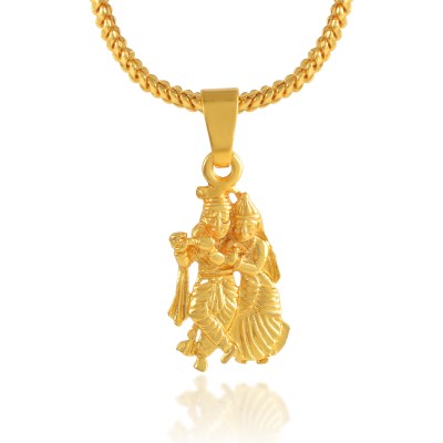 Admier Lord Radha Krishna gold plated Locket Radhe govind Gopal religious Pendant Gold-plated Brass Pendant