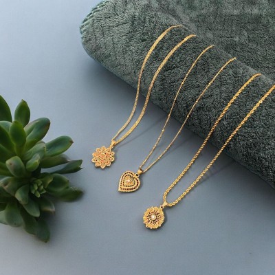 AgTrendz Gold-plated Alloy Locket Set