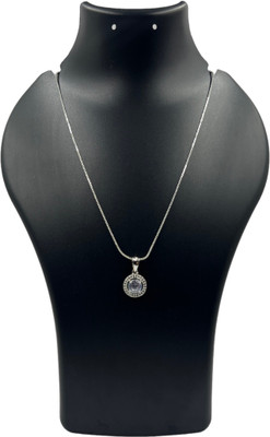 Charms Elegant Daily Wear Chain Pendant Set For Girls/Women Silver Alloy Locket Set
