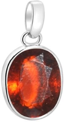 barmunda gems 11.25 Ratti Gomed Hessonite Stone Pendant/Locket for Women's and Men's Garnet Metal