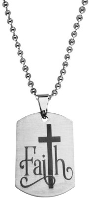 M Men Style Christan Christ Jesus Faith Bible Verse Cross Religious Pendant Sterling Silver Stainless Steel Pendant