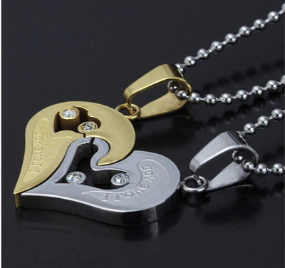 Animated F 491_new_JSE-ruby-yllw hut but_524 Sterling Silver, Gold-plated Crystal Stone Pendant Set