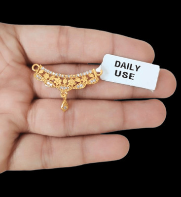 DIVS FASHION MANGALSUTRA PENDANT WITH MINIMAL FLOWER DESIGN Gold-plated Brass Pendant