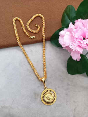 BHASHIMI 1 gram Pendant set With chain “20” Inches for man and boy New design new year Gold-plated Plated Copper Chain Set