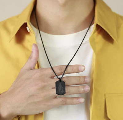 Teeragaj Silver Alloy, Stainless Steel Pendant Set