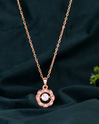 pasu fashion New Designer Dancing stainless steel necklace Gold-plated Diamond Stainless Steel Pendant Set