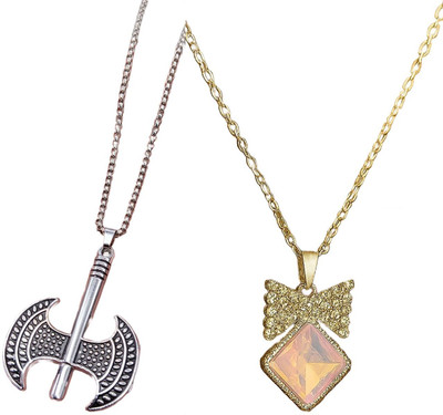 HEM RUPA Exquisite Locket and Chain Designs for Men, Boys, Women and Girls Gold-plated Metal, Metal Locket Set