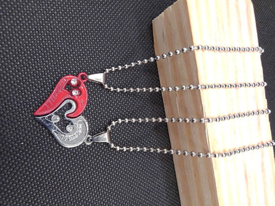 m a enterprises F 838_RR JSE-R-LAL DIL Stone Pendant Set