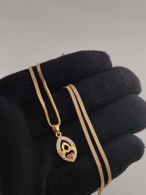 Shree Fashions World Gold-plated Brass Pendant Set