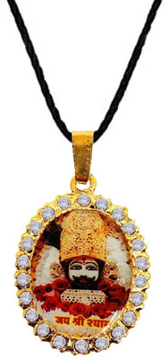 Diivine Hindu Lord Jai Shree Baba Khatu Shyam/Barbarika Ji Locket Pendant Necklace Dori Gold-plated Alloy Pendant