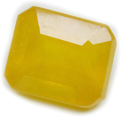 ARSUVI Pukhraj 4.25 Ratti Original Certified AAAA+ Genuine Natural Square Shape Yellow Sapphire Stone