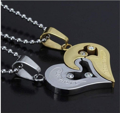m a enterprises Silver Metal Pendant Set