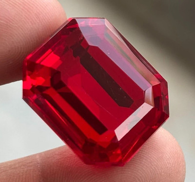 JEMSPRIME 6.25 Ratti / 5.00 Carat Manik Stone Certified Natural Burma Ruby Loose Gemstone Ruby Stone