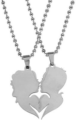 Shiv Jagdamba Sterling Silver Stainless Steel Pendant Set