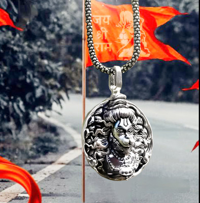 P R Production Hanuman ji for GYM Mens Locket Sterling Silver Alloy Locket