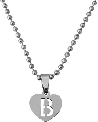 M Men Style English Alphabet Initial Charms Letter Initial B Alphabet Pendant Sterling Silver Stainless Steel Pendant