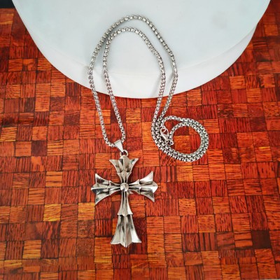 Sullery Religious Jesus Crucifixion Christain Christ Cross Pendant Necklace Sterling Silver Stainless Steel Pendant
