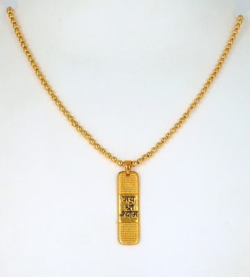 SHREEJIART JAY SHREE SHYAM PENDENT WITH BALL CHAIN Gold-plated Metal Pendant Set