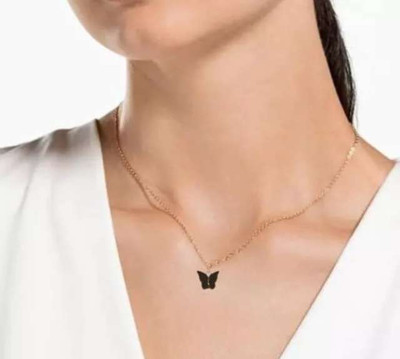 EIT Collection Gold Butterfly Pendant Necklace for Women – Elegant & Stylish Jewelry Gold-plated Alloy, Brass Pendant